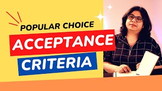 Common Choices For Acceptance Criteria In Agile