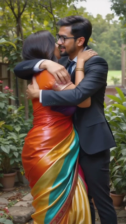 A Loving Embrace ✨ #paas bulake gale se lagake #shorts #style #saree #ai beauty couple #viralshorts