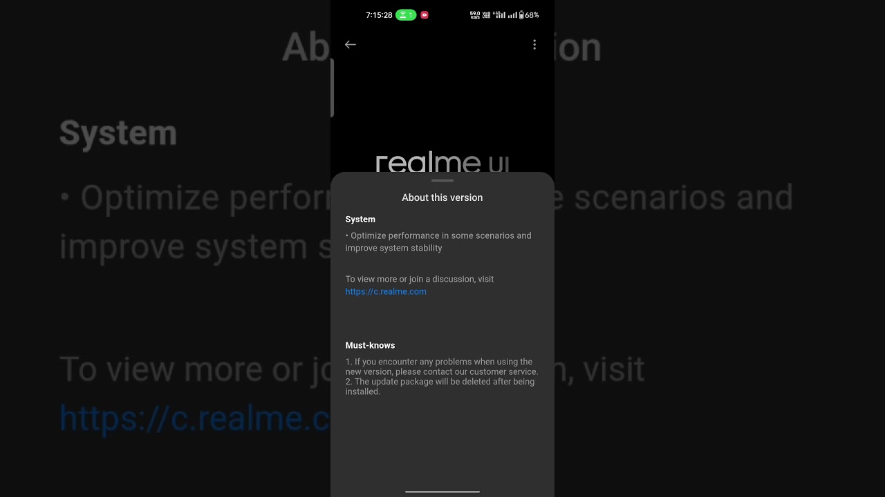 Realme 8 4g new Update F.15 latest update 