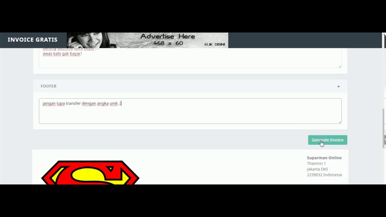Membuat Invoice GRATIS - YouTube