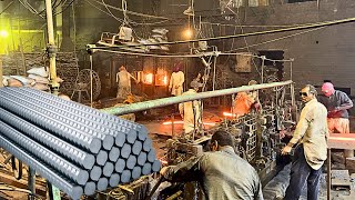 Recycling Old Ships High Strength Sheets into Rebar Steel Rods | Steel Manufacturing Factory