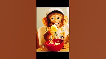 Bayi Monyet Lucu Makan Pisang 🍌😂 | Video #Monyet #Lucu | Bayi Monyet #Celana Pendek 2025