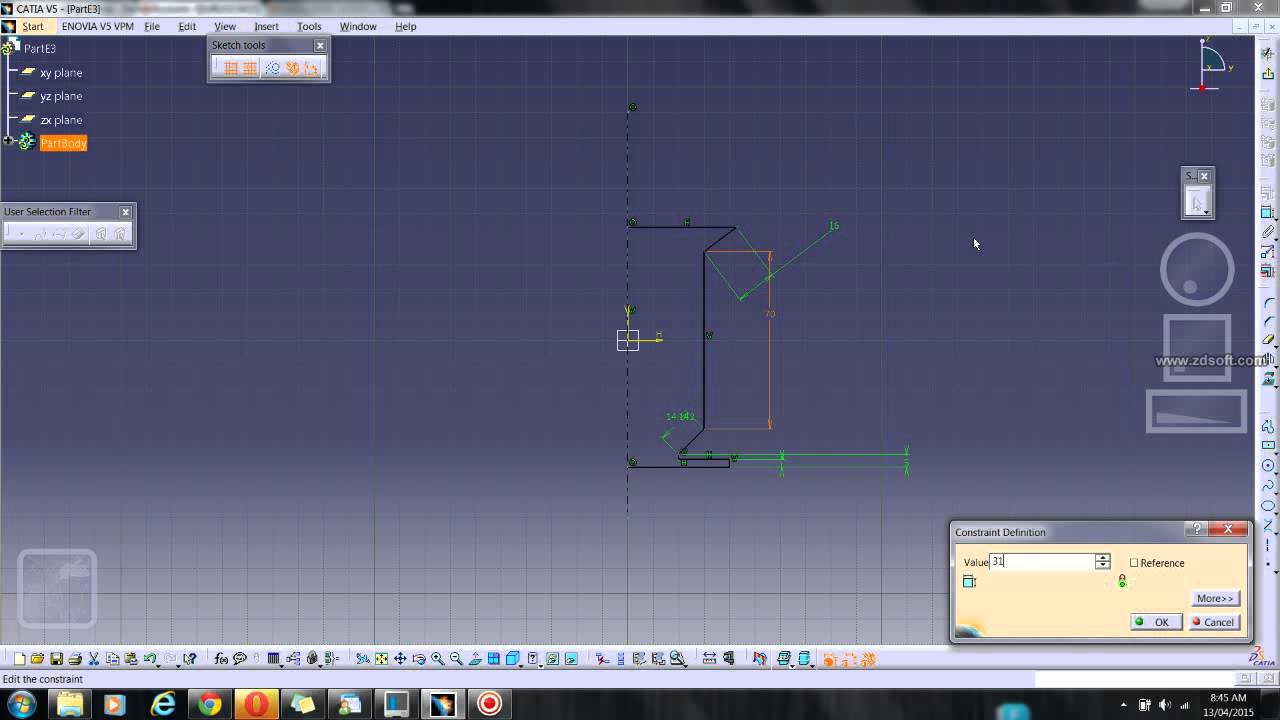 CATIA V5 R21 BASICS-PART DESIGN - YouTube