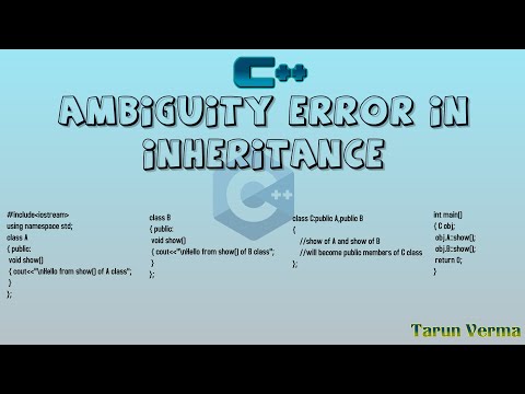 what is ambiguity error in inheritance in c++