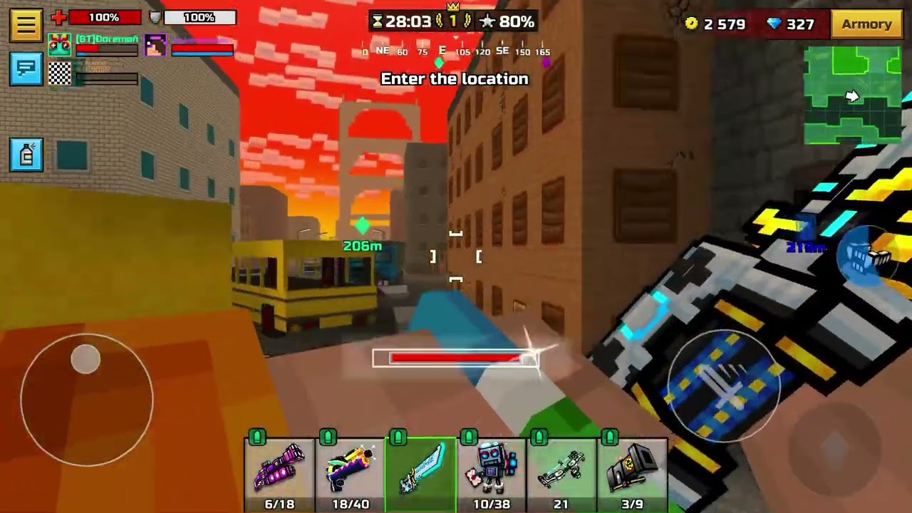 Dead city raid with ninja swordpad pixel gun 3d gameplay