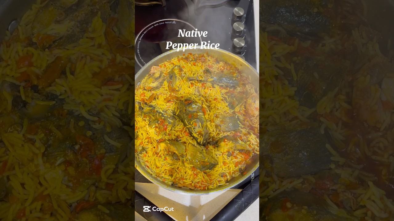 Native Pepper Rice 🌶️🔥 #native #rice #recipe #nigerianjollof #nigerianfood