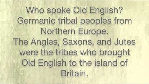 Origins of English Language Part 1