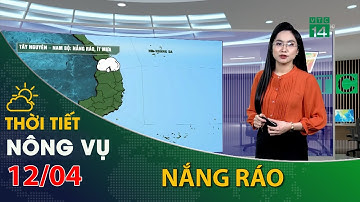 Thời tiết nông vụ 12/04/2022:Khu vực Tây Nguyên và Nam Bộ trời nắng ráo, ít mưa| VTC14
