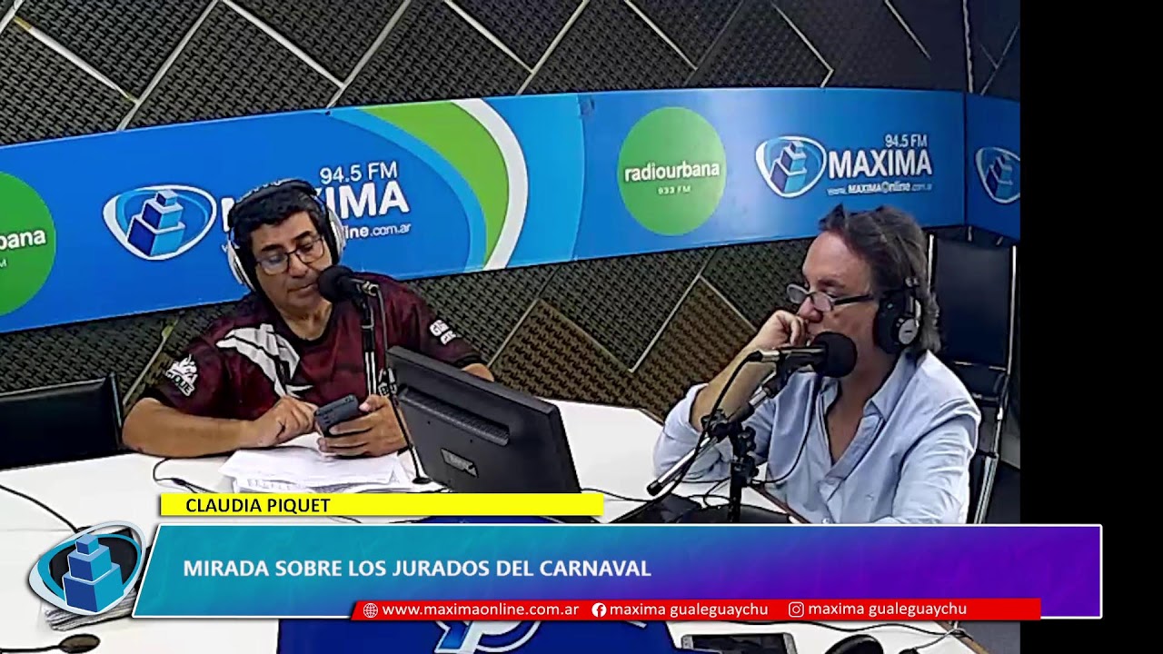 Claudia Piquet . Mirada sobre los jurados del carnaval| Radio Máxima 94.5mhz. Gualeguaychú