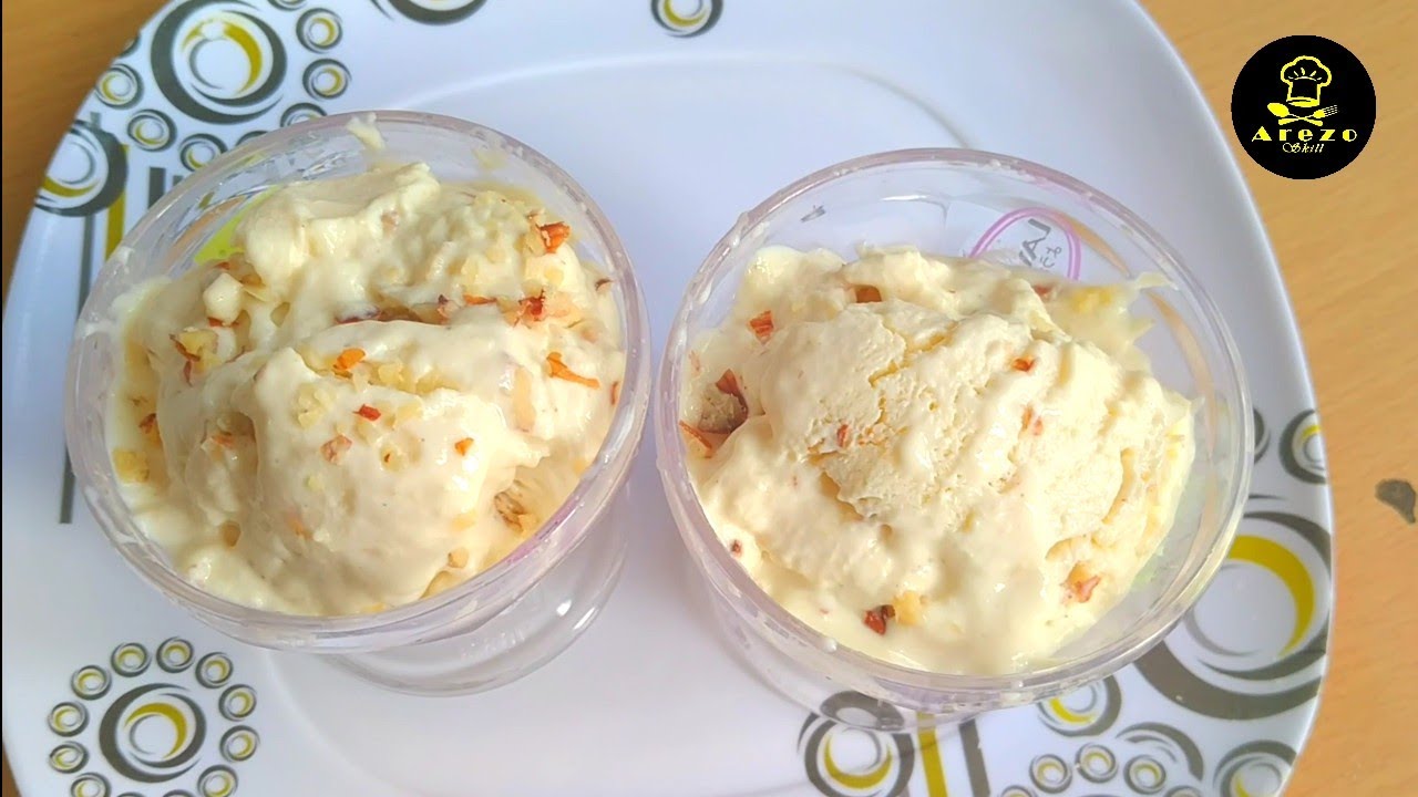 روش آماده کردن شیر یخ یا ( آیسکریم) خیلی ساده و خیلی خوشمزه Ice cream recipe/Home mead Ice cream