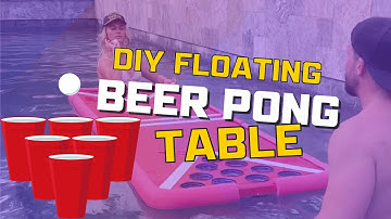 DIY FLOATING BEER PONG TABLE! 🍻🏓 #shorts #diy #pingpong
