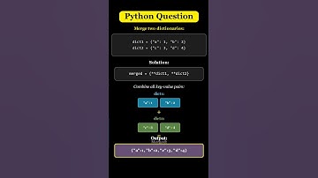 Python Trick: Merge Two Dictionaries in One Line! 🤯🐍 #python #coding
