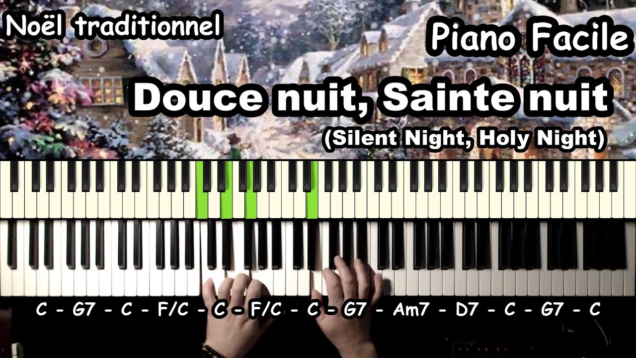 Douce nuit, Sainte nuit - Leçon piano facile