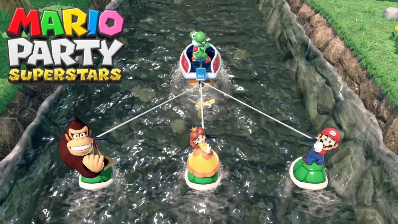 Mario Party Superstars River Raiders Minigames Gameplay