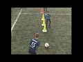 Warm up passing drill left and right foot  football