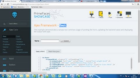 jsf primefaces 5.2 showcase basic component integration step by step