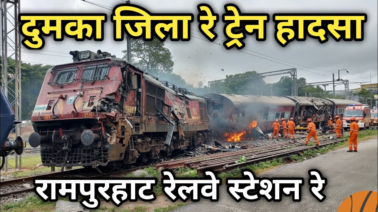 दुमका जिला रे ट्रेन हादसा रामपुरहाट.