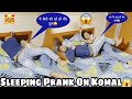 Sleeping prank on veer  epic reaction  me komal