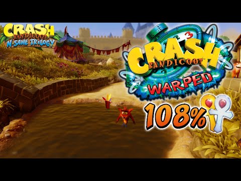 Crash Bandicoot Warped - 108% Longplay Full Game Walkthrough No Commentary Gameplay Playthrough