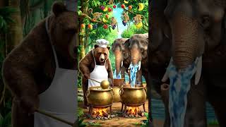 The Prep and Cooking: Grandfather Bear was made the 'Head Chef' because of his excellent cooking