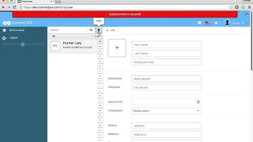 iConnect POS- Employee Settings