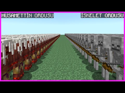 HÜSAMETTİN ORDUSU VS İSKELET ORDUSU! 😱 - Minecraft