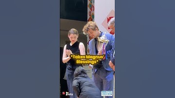 Girl takes  Magnus Carlsen’s Blessings ♥️😭 #magnuscarlsen #wholesome #chess