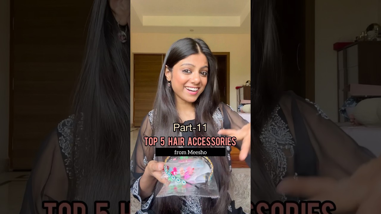 Part-11 of Top 5 hair accessories from Meesho 💞🌸 #histuti #meeshofinds #hairaccesories #hairstyles
