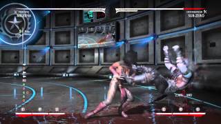 MKX Mileena (Piercing) 41% Meterless Overhead Corner Combo