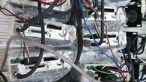 ชุดที่13 มีเบรค #Panasonic AC Servo driver 400w #Test Mach3 BOB ESS #Mach3 #Panasonic #cnc #Servo