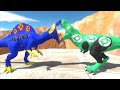 GREEN LANTERN T REX MOUNTAIN DEATH CLIMB - Animal Revolt Battle Simulator
