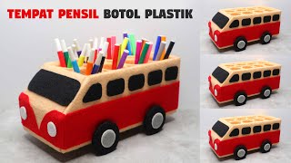 DIY Car Pen Holder with Plastic Bottle | Car Making Ideas | Tempat Pensil Mobil dari Botol Plastik