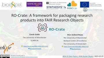 RO-Crate: A framework for packaging research products into FAIR Research Objects