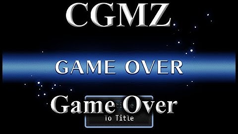 [CGMZ] Game Over for RPG Maker MZ