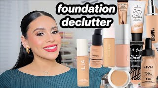 Decluttering All My Foundations (getting rid of so much makeup) ‍