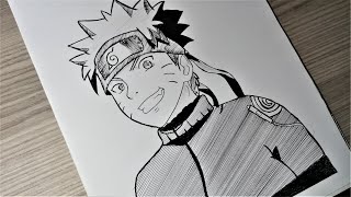 How To Draw Naruto Step By Step Black And White رسم ناروتو Youtube