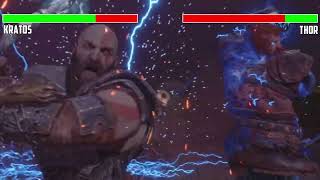 Kratos vs. Thor (Final Fight) with healthbars