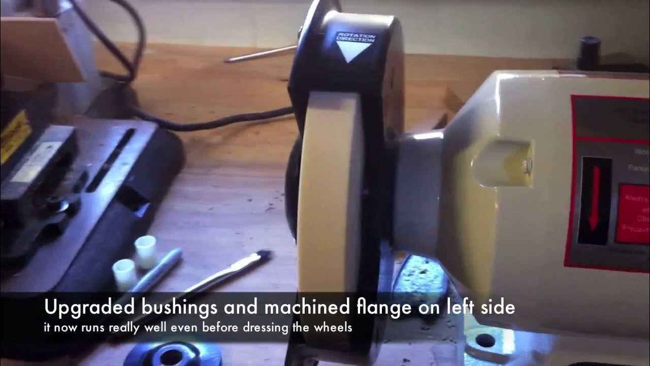 Woodcraft slow bench grinder wobble fix YouTube
