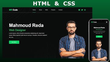 Create Responsive Portfolio Website HTML CSS |  تصميم موقع شخصي