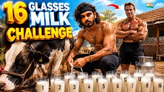 16 Glass Milk In 24 Hours Challenge 😨 || Arnold Diet Challenge @RRajeshVlogs