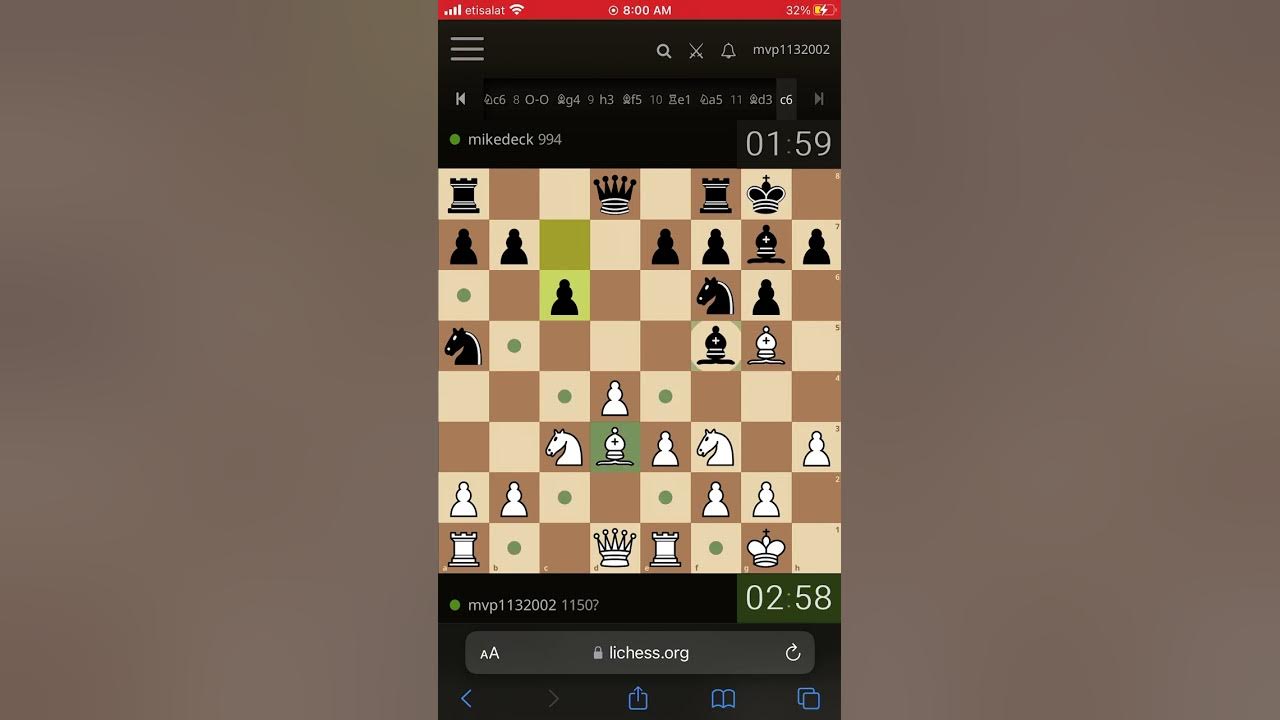 Easy chess game in YouTube