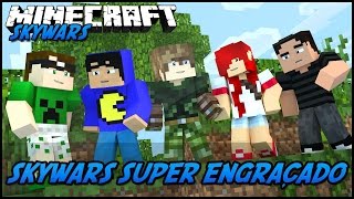 Minecraft: SKYWARS SUPER ENGRAÇADO! C/ TazerCraft, Cafeinado, Moonkase e ErichHiro