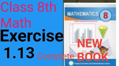 Class 8th Math Exercise 1.13 New Book #  Exercise 1.13 Class 8th Snc # Unit 1 exercise 1.13 Subset