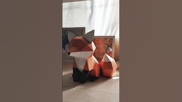 Fox 3D Poly Art | Paper 3D #paperart #papercraft #cricut #craft