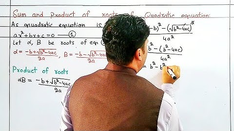 Sum and product of roots of quadratic equations || Maths class 10 chapter 2 kpk textbook maths
