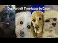 Dog art timelapse by caron  caron modern media