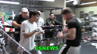 CANELO TEACHING MANNY PACQUIAO SON JIMUEL SOME BOXING MOVES - SOON THE NEXT CHAMP OF PACQUIAO FAMILY