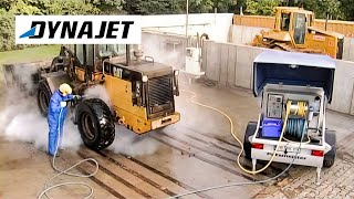 Cleaning Construction Machinery With High-Pressure Cleaner