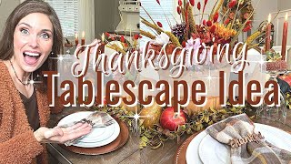 THANKSGIVING 2021 TABLESCAPE IDEA | COZY DECORATE WITH ME