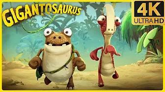 🦖Tiny vs. the Cave Monster… Shriekasaurus! 😲| Giganto Multilingual